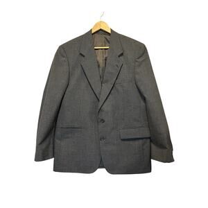 Foreman & Clark Gray Suit 2 Piece Set Pants 30 Jacket 42R 2 Button Wool Blend